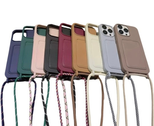 Silicone Phone Case with Hanging String for iPhone