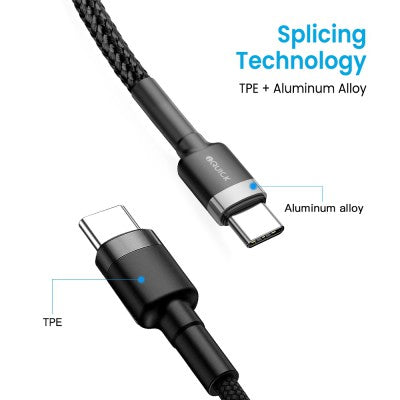 iQUICK Braided USB-C to USB-C Charging Cable