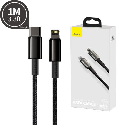 BASEUS Charging Data Cable (1M, Type-C to Lightning, PD20W Fast Charge)