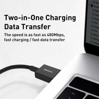 BASEUS Charging Data Cable (1M, USB to Type-C, 66W)