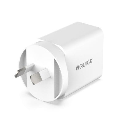 iQuick 30W PD3.0+QC3.0 Dual Ports Charger - White