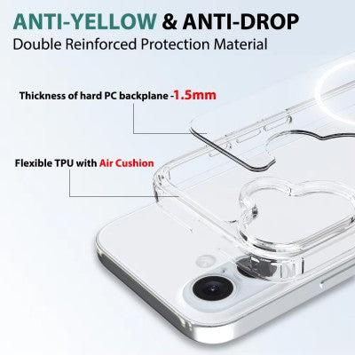 REDIFINE TPU Hybrid Transparent Case With Magnetic Ring for iPhone 17 Pro