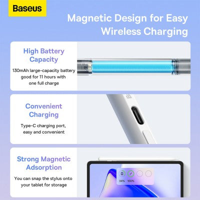 Baseus Smooth Writing 2 Series Styus Pen With LED Indicators (Active / Passive Version)