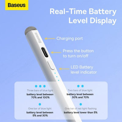 Baseus Smooth Writing 2 Series Styus Pen With LED Indicators (Active / Passive Version)