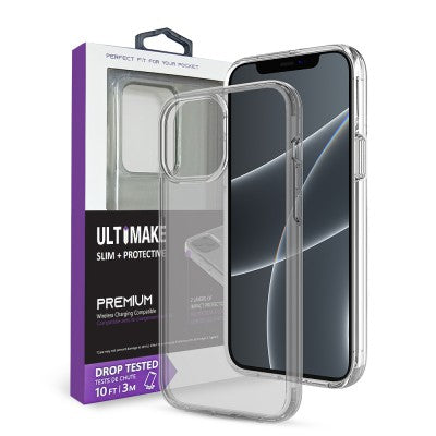 UTIA Ultimake Slim & Protective Case for iPhone 13 Pro - Clear Black