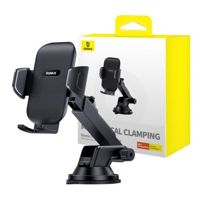 BASEUS UltraControl Go Series - Clamp Type Phone Holder (Suction Cup Version) Black