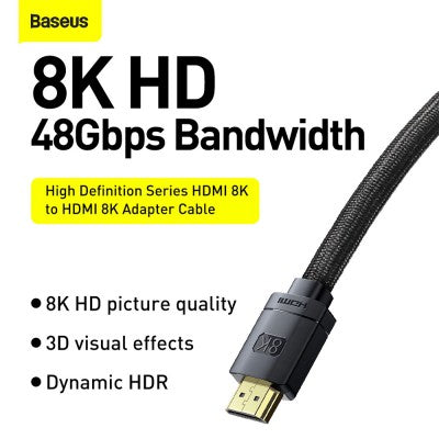 BASEUS Premium 8K HDMI Cable (1m/ 2m)
