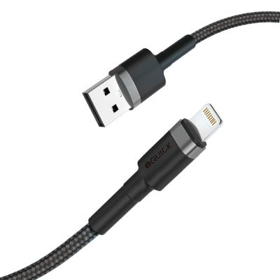 iQUICK Braided Lightning to USB-A Fast Charging Cable