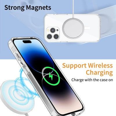 REDEFINE High Quality Acrylic + TPU Hybrid Transparent Case Cover With Magnetic Ring for iPhone 12 Pro Max