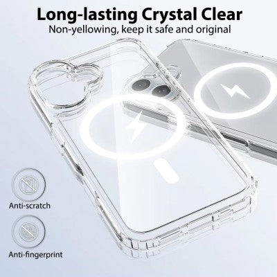 REDIFINE TPU Hybrid Transparent Case With Magnetic Ring for iPhone 17 Pro