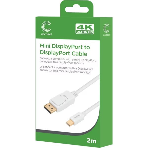 Comsol DisplayPort to Mini DisplayPort 4K Cable 2m